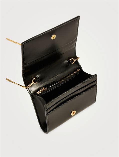 ysl card holder with chain